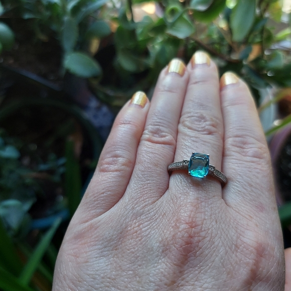 Sky Blue Topaz Ring Size 10 - Picture 3 of 15